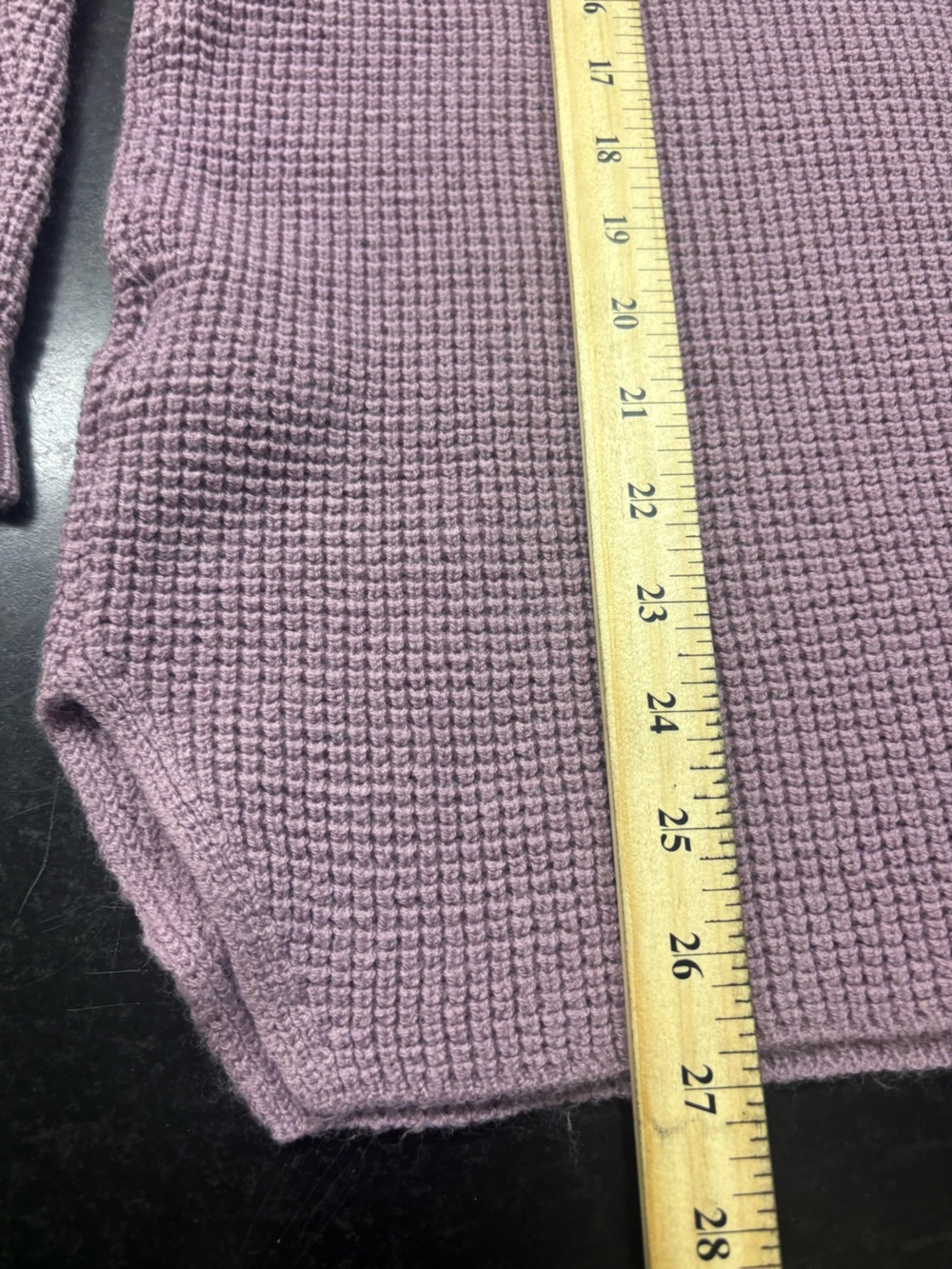 Kersh Women’s XL Merino Wool Blend Waffle Knit Sweater Lavender Purple Crew Neck - Picture 9 of 11